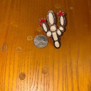 Adjustable Cactus Silver Ring